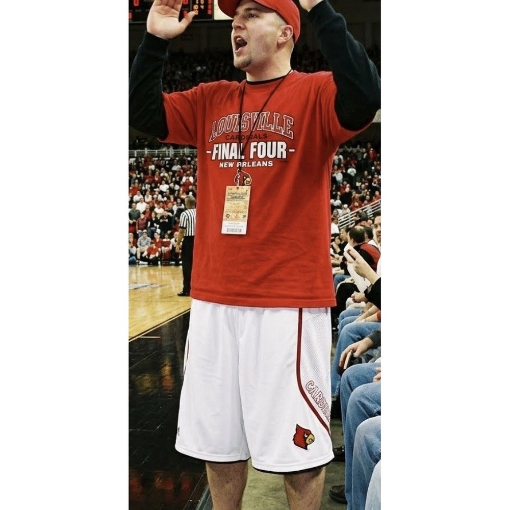 Louisville Cardinals Adidas Authentic Throwback Retro Vintage Shorts Final Four